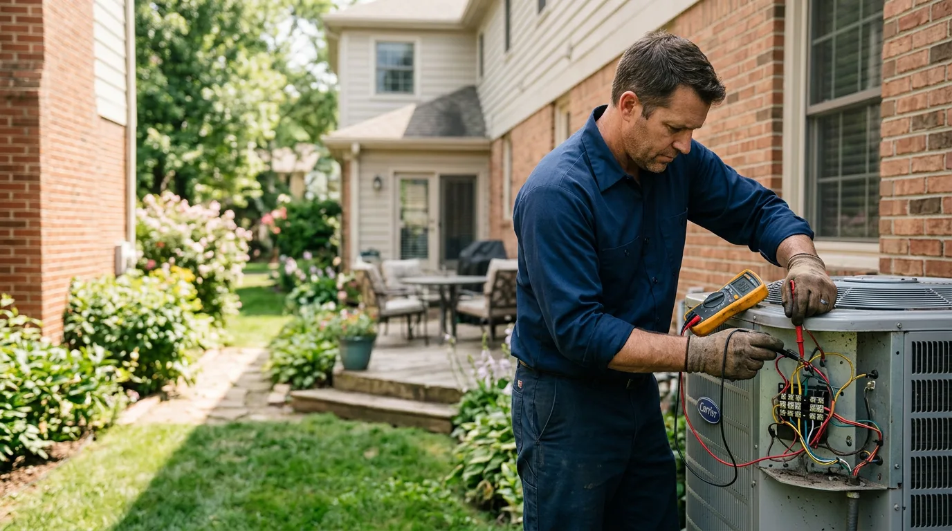HVAC technician working near Horton, KS